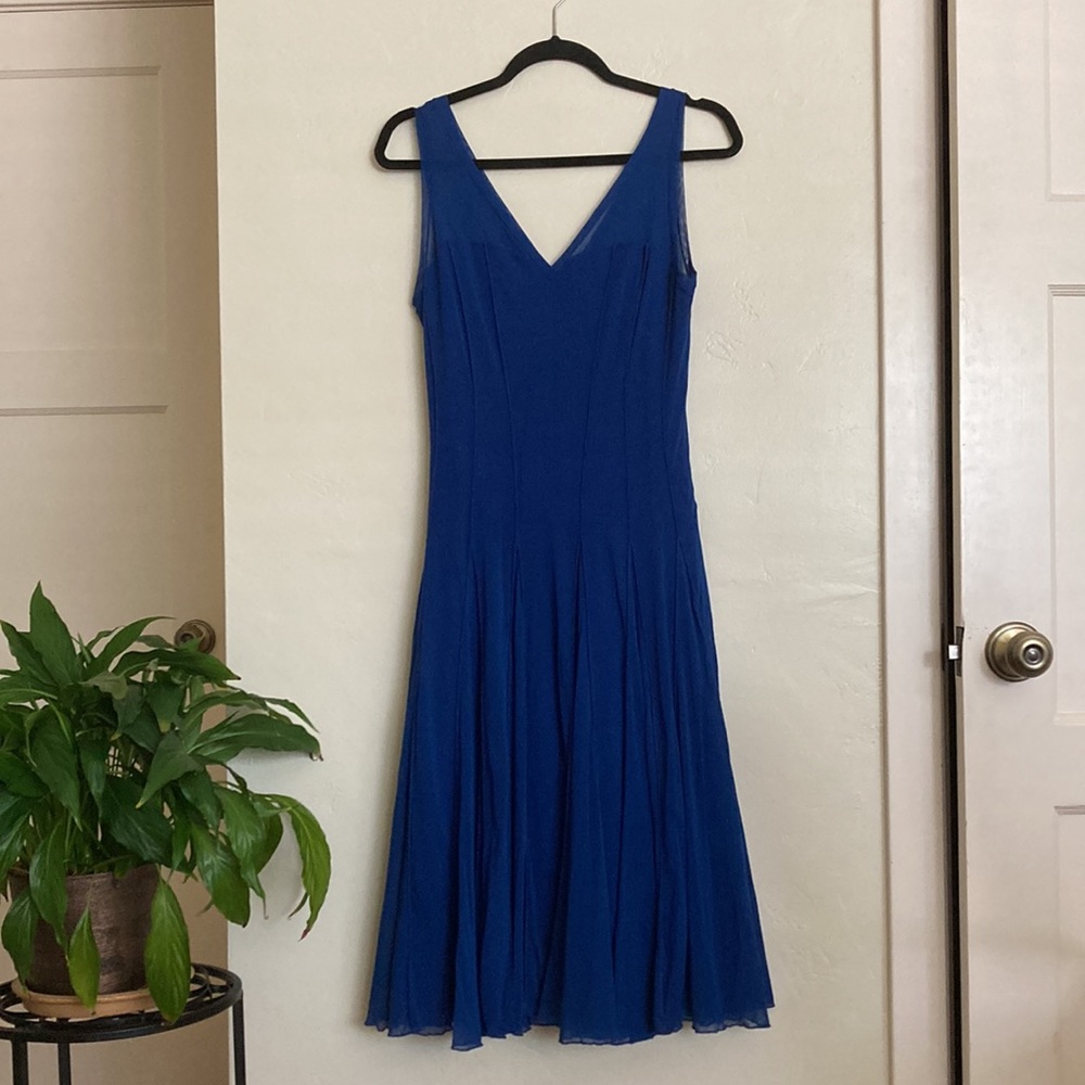 Elaua Kattau Cobalt Blue Flare Dress size medium